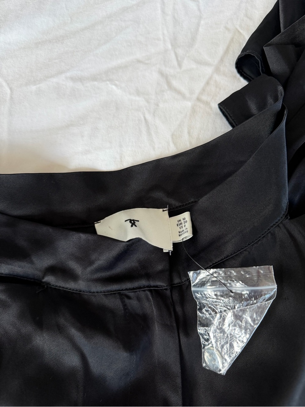 Topman Cut Out Silky Black Pants - Picture 4 of 5